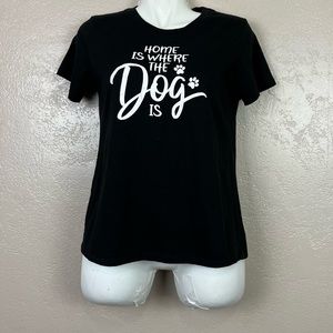 5 for $30 Positivi tres women short sleeve‎ funny sign black top size M 8/10